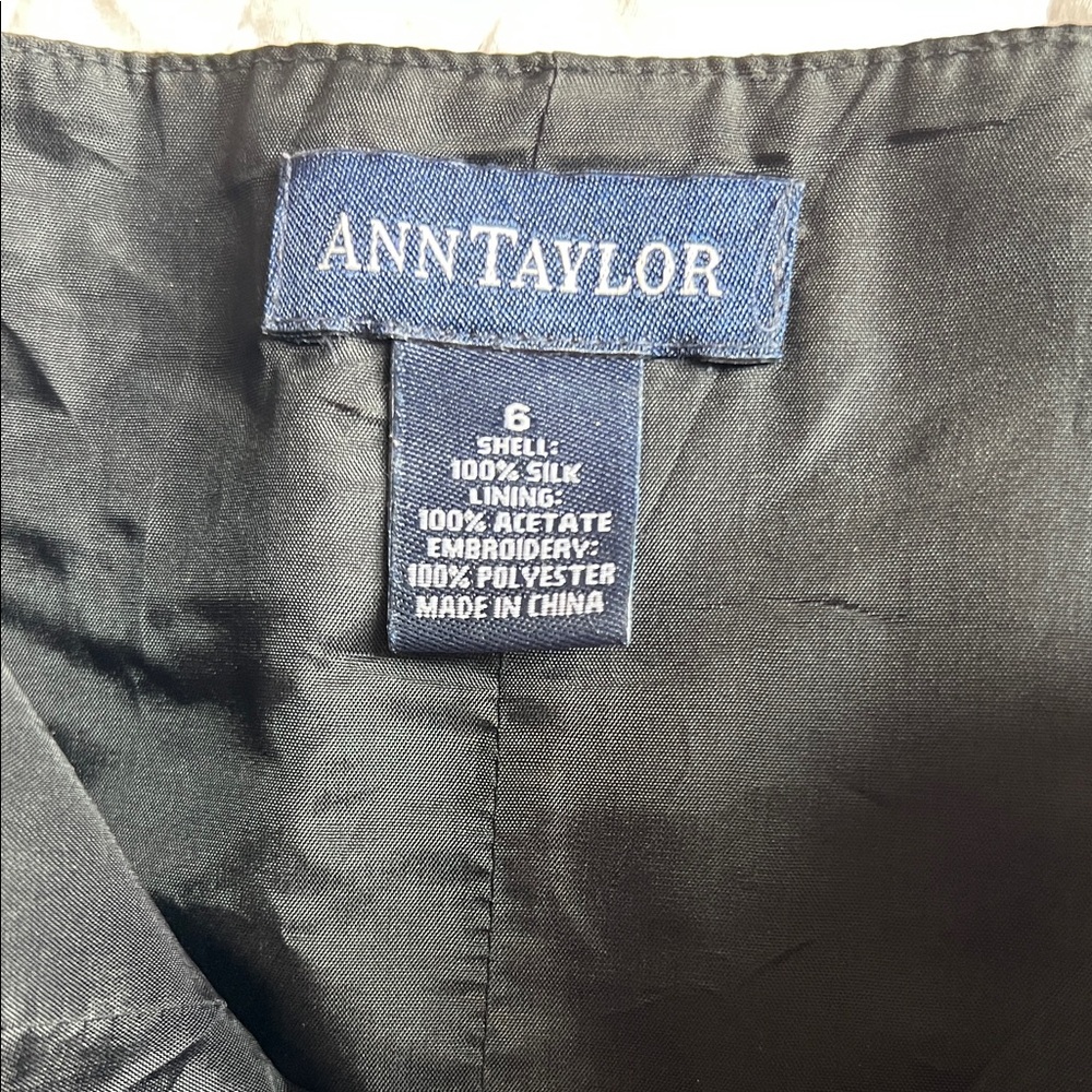 ANN TAYLOR Black Silk Bustier - Picture 4 of 6